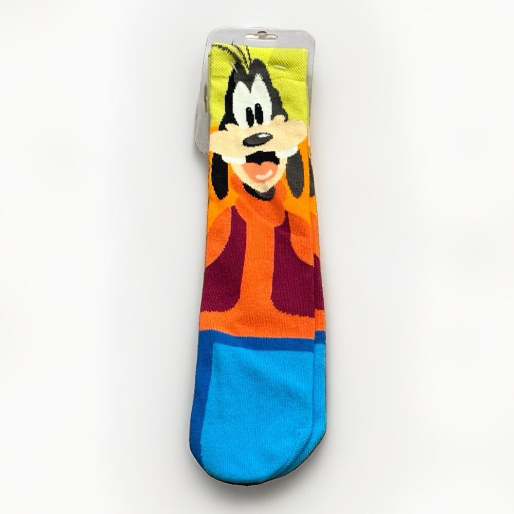 Disney Parks Unisex Goofy Long Socks Size US W 5-10 / M 5-9 NWT New